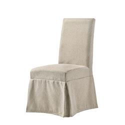 Picture of Acme Furniture 77188 18 x 24 x 40 in. Faustine Side Chair&#44; Tan Fabric & Salvaged Light Oak