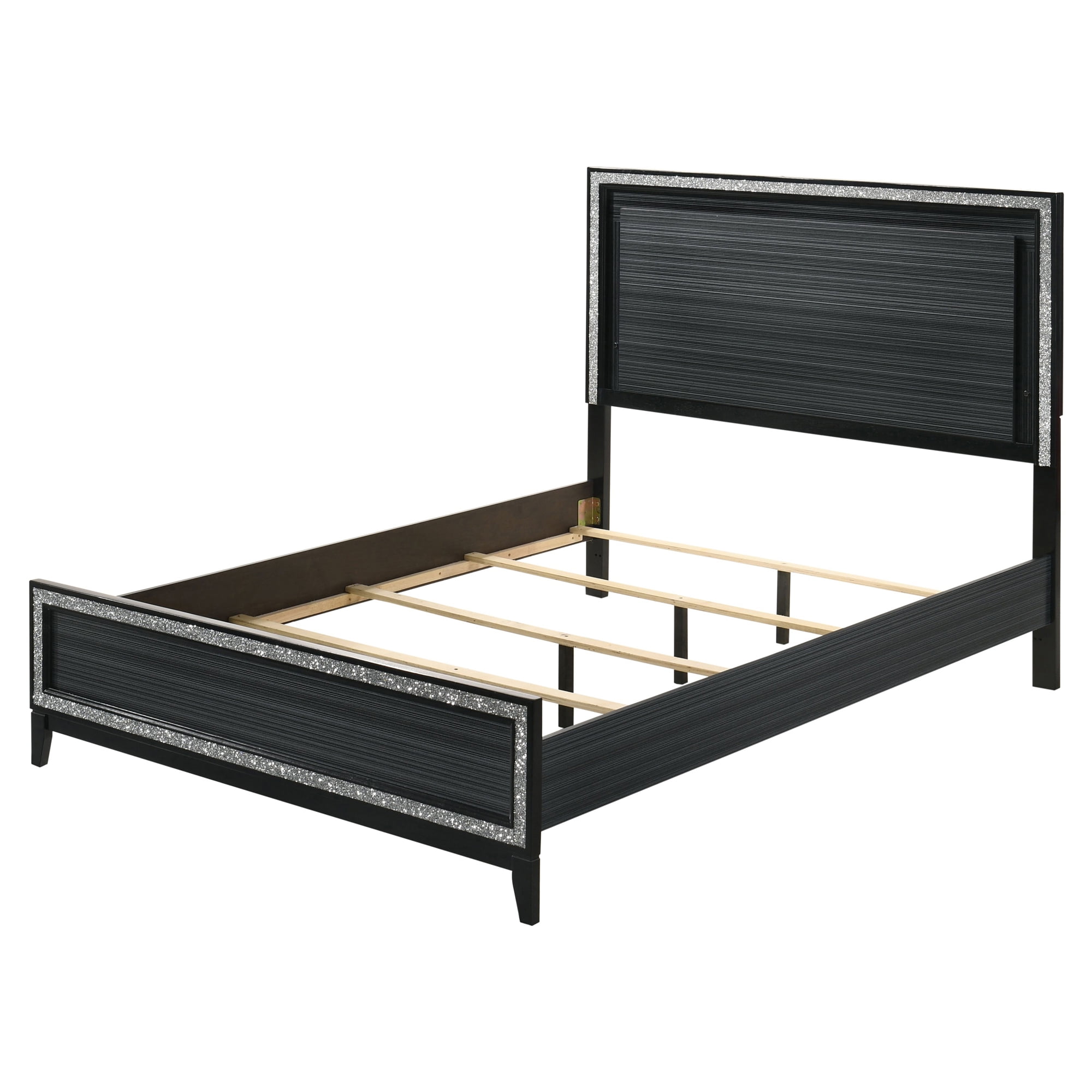 Picture of Acme Furniture 28427EK 84 x 79 x 56 in. Haiden Eastern Bed&#44; LED & Weathered Black - King Size
