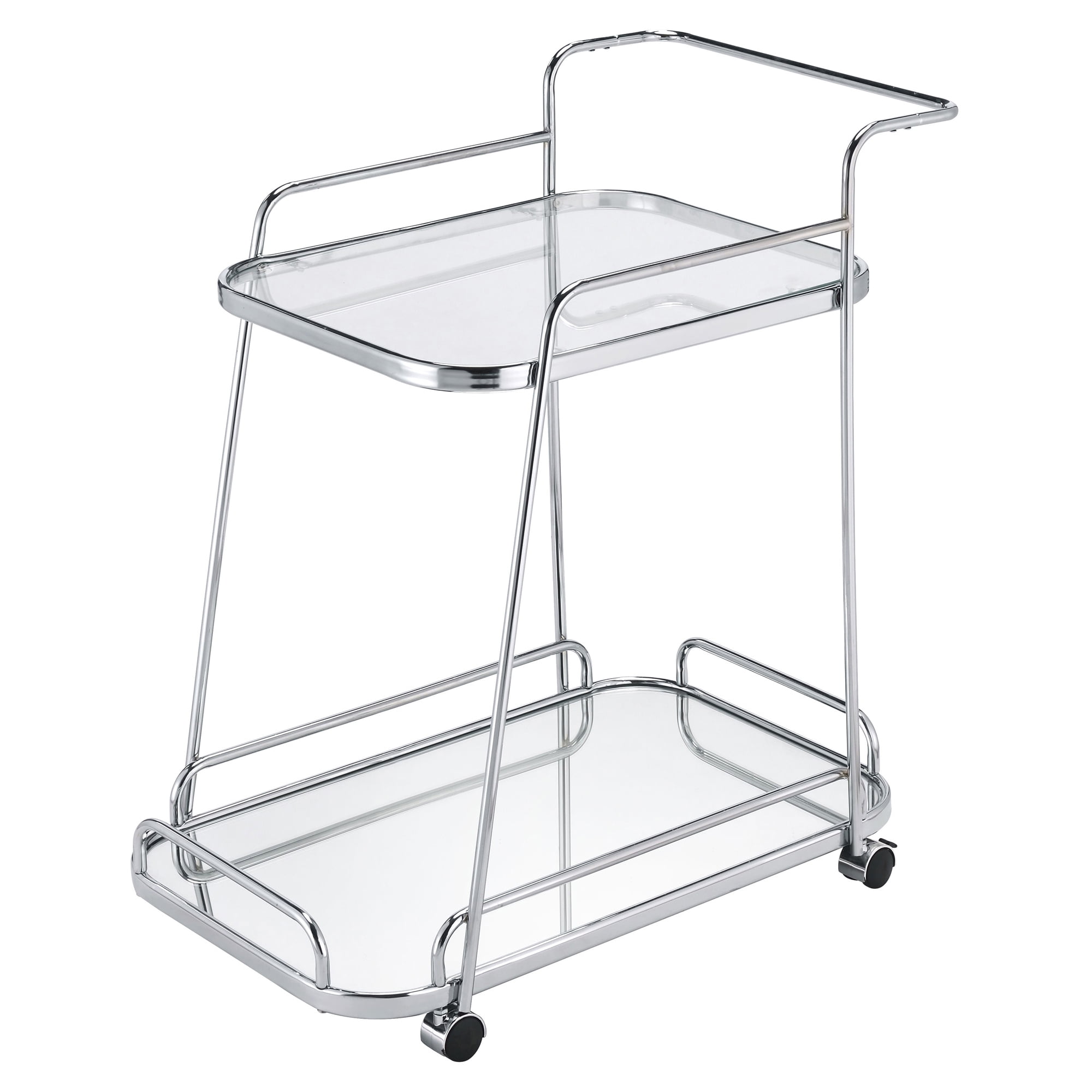 Picture of Acme Furniture 98217 30 x 18 x 31 in. Aegis Serving Cart&#44; Clear Glass & Chrome