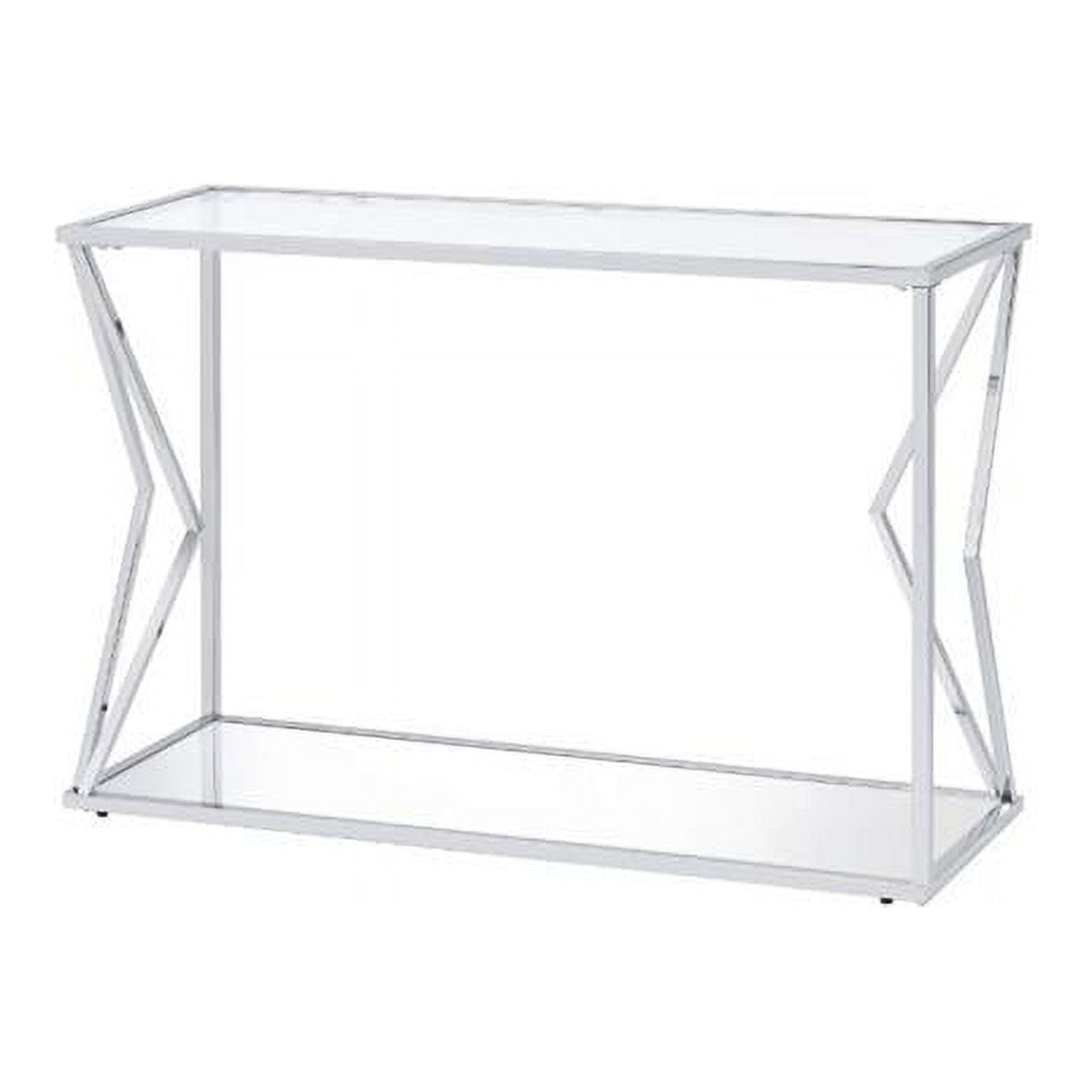 Picture of Acme Furniture 83484 43 x 14 x 29 in. Virtue Sofa Table&#44; Clear Glass & Chrome