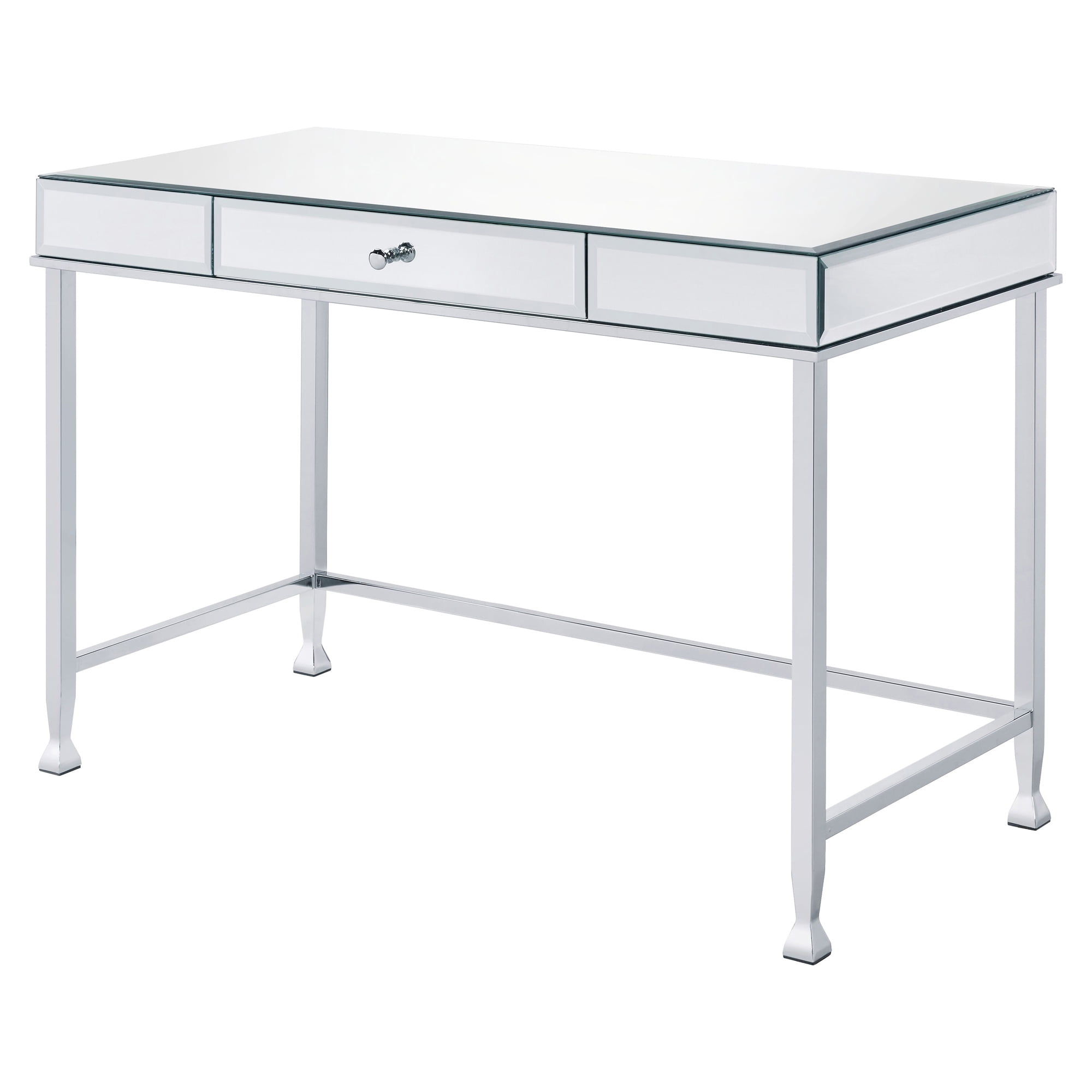 Picture of Acme Furniture 92975 42 x 20 x 30 in. Canine Writing Desk&#44; Mirrored & Chrome