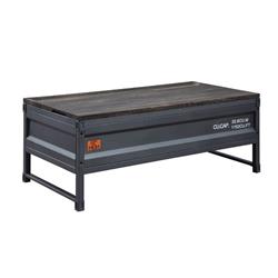Picture of Acme Furniture 82365 Cargo Lift-Top Coffee Table&#44; Weathered Oak & Gunmetal