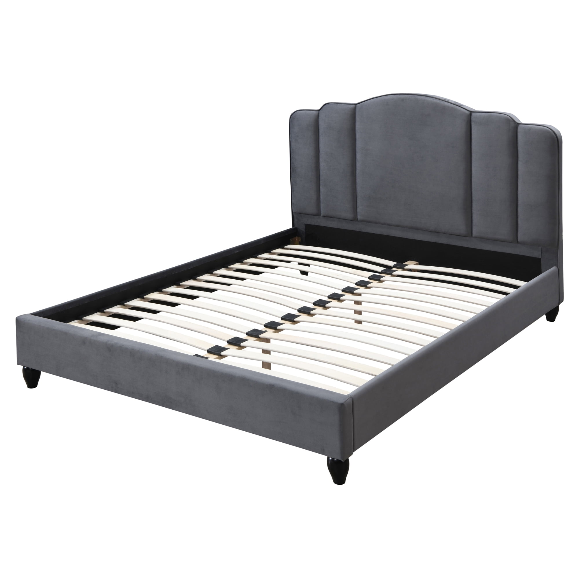 Picture of Acme Furniture 28967EK 87 x 79 x 46 in. Giada Eastern Bed, Charcoal Fabric - King Size