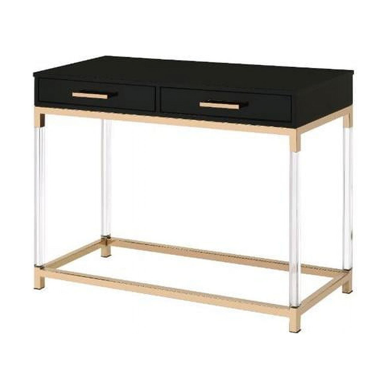 Picture of Acme Furniture 82348 38 x 14 x 31 in. Adiel Console Table&#44; Black & Gold