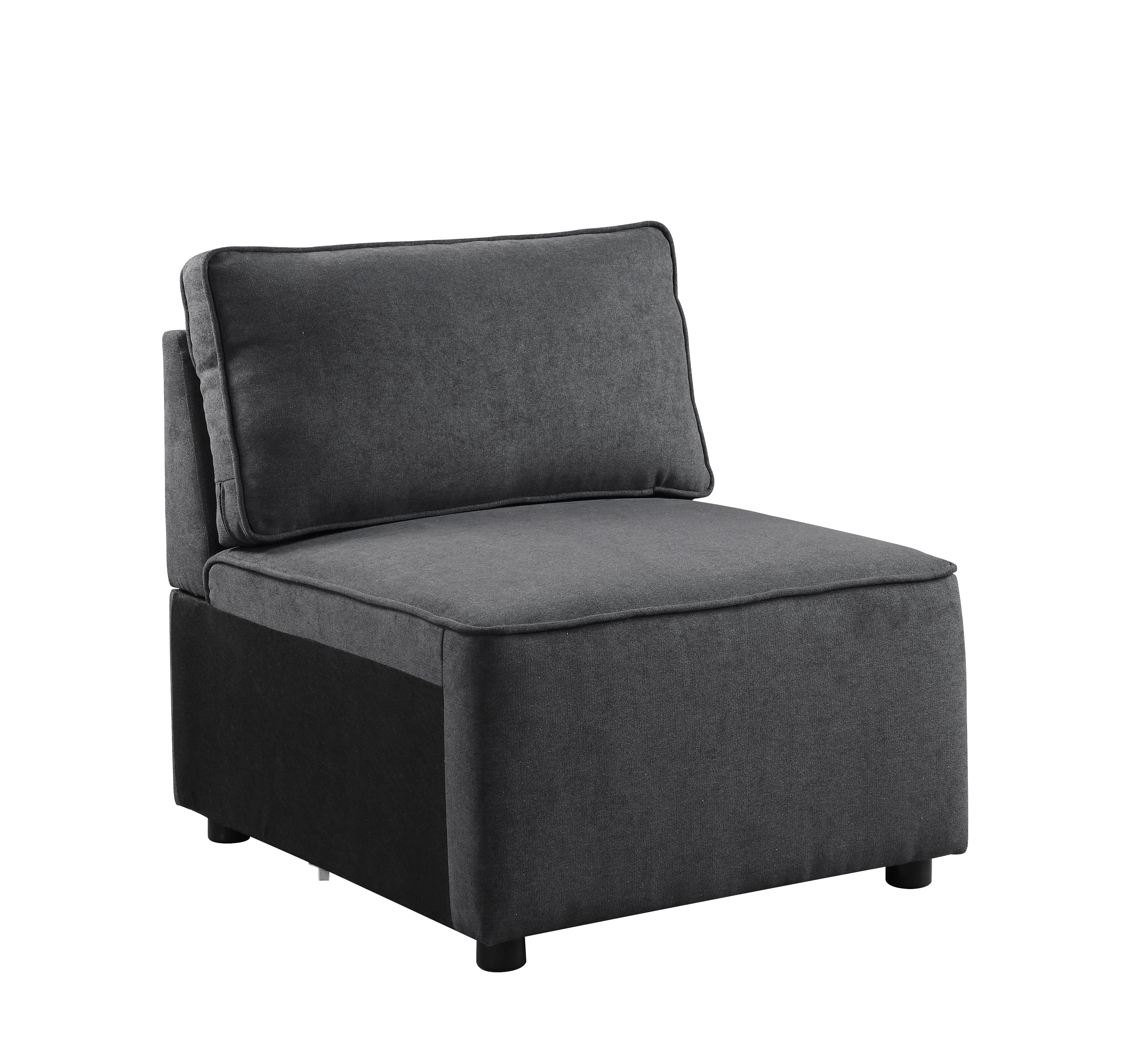 Picture of Acme Furniture 56873 28 x 33 x 29 in. Silvester Modular Armless Chair, Gray Fabric