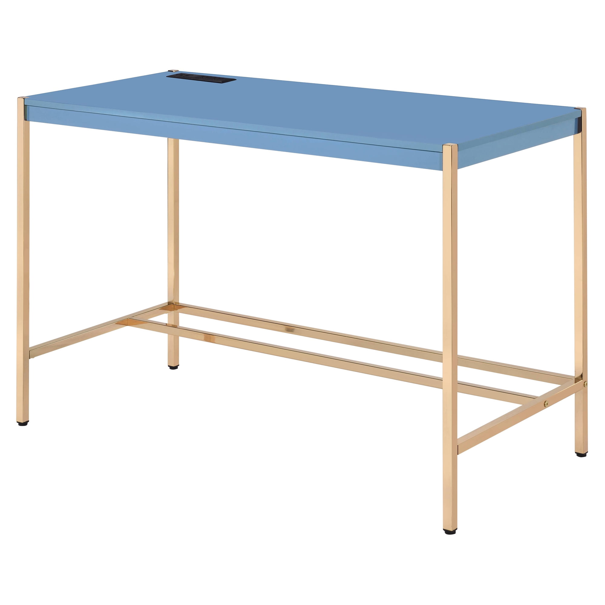 Picture of Acme Furniture OF00022 42 x 20 x 30 in. Midriaks Writing Desk&#44; Navy Blue & Gold