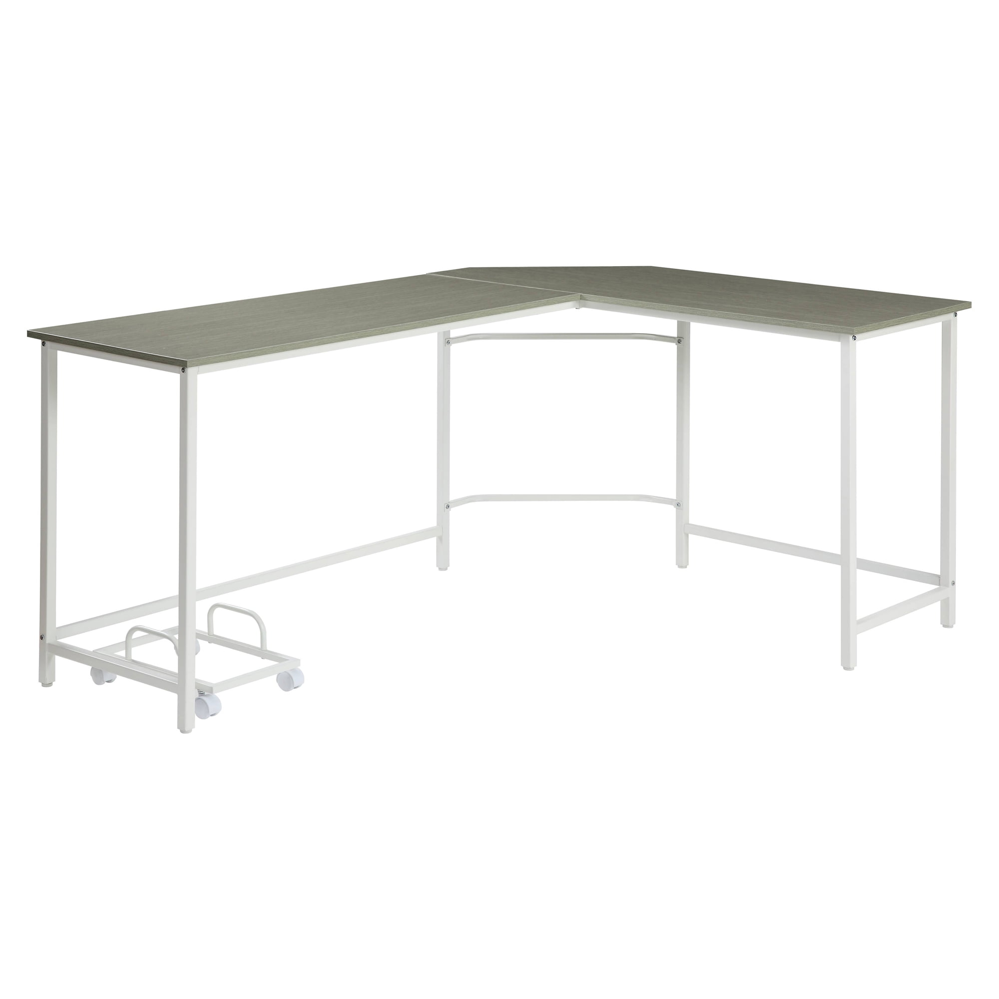 Picture of Acme Furniture OF00043 66 x 47 x 30 in. Bambina Computer Desk&#44; Gray & White