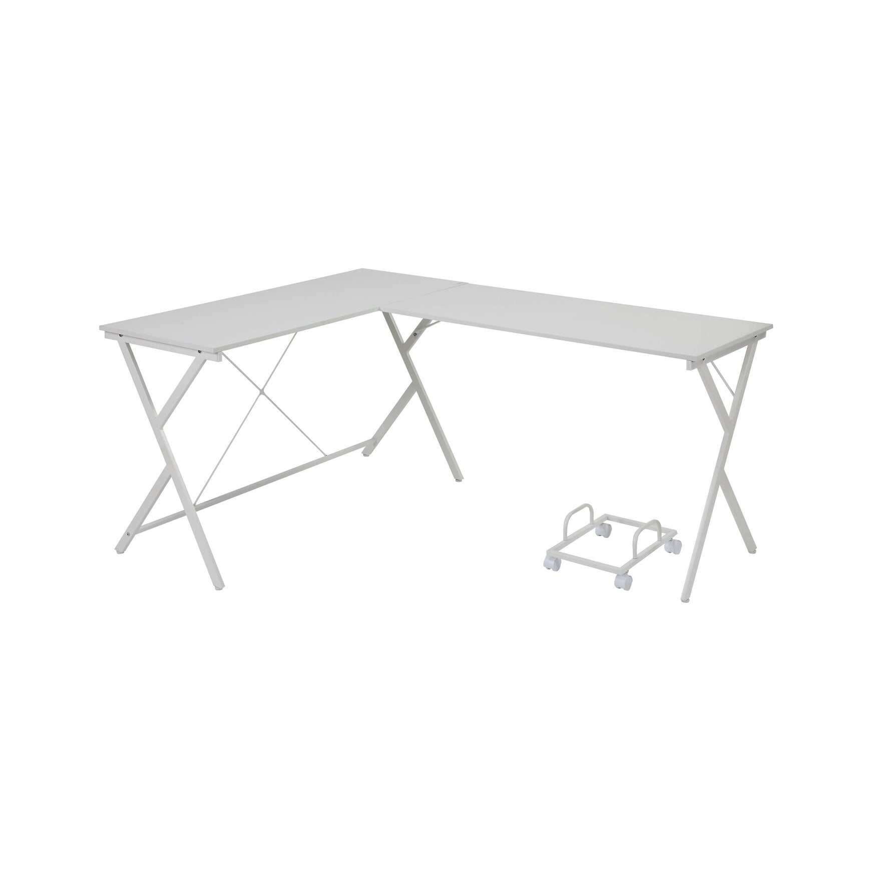 Picture of Acme Furniture OF00050 62 x 47 x 28 in. Demas Computer Desk&#44; White