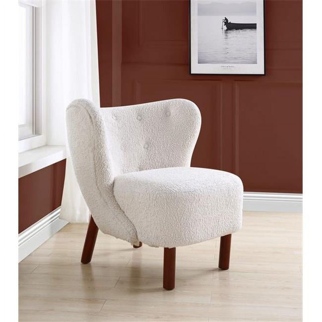 Picture of Acme Furniture AC00228 31 x 34 x 34 in. Zusud Accent Chair, White Teddy Sherpa