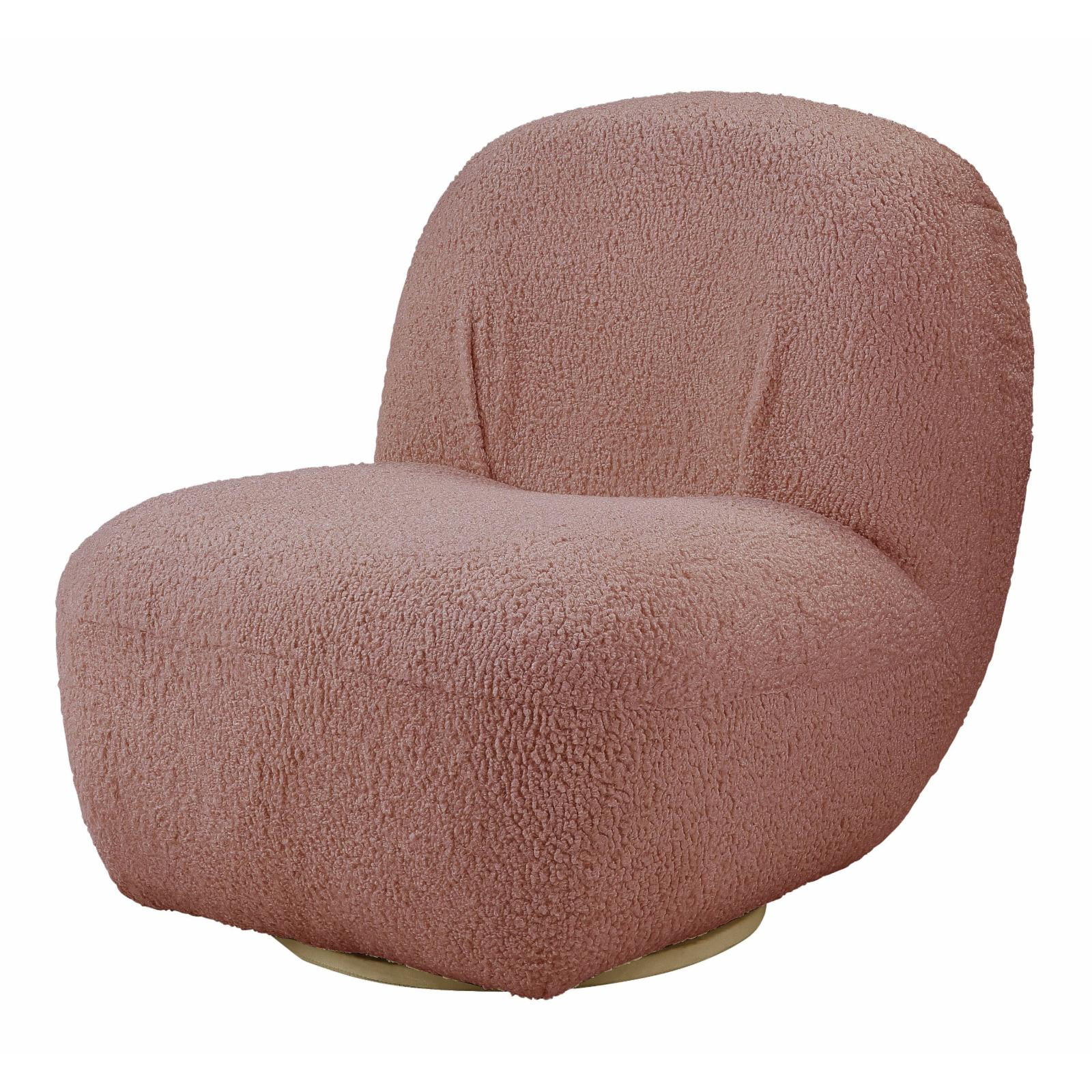 Picture of Acme Furniture AC00232 32 x 27 x 27 in. Yedaid Accent Chair with Swivel, Pink Teddy Sherpa