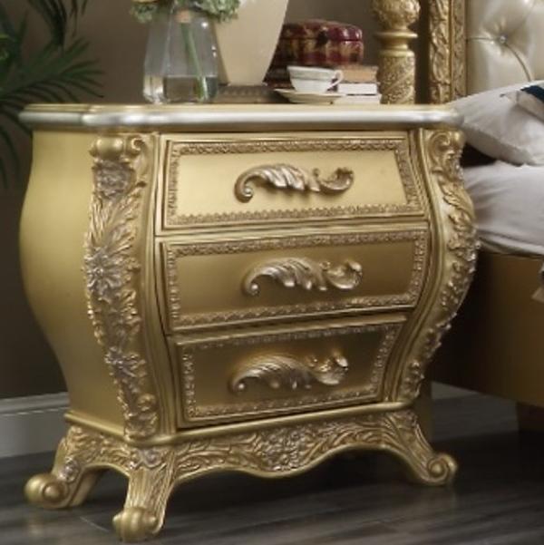 Picture of Acme Furniture BD01464 31 x 20 x 32 in. Cabriole Nightstand&#44; Gold