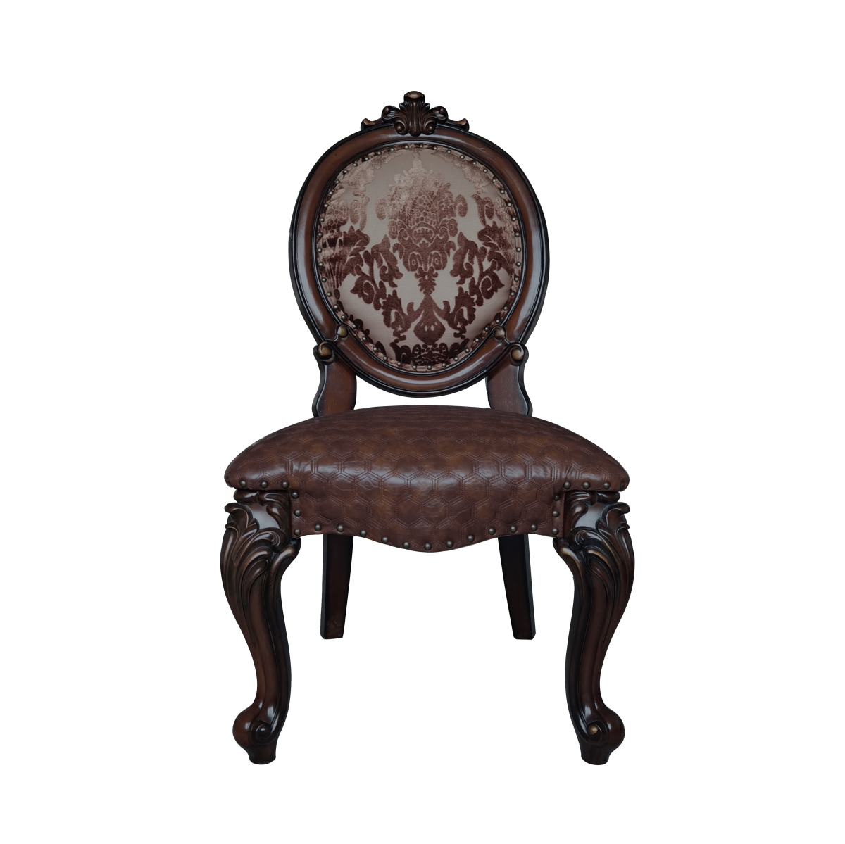 46 x 25 x 21 in. Versailles Side Chair, Cherry - Set of 2 - Acme Furniture DN01392