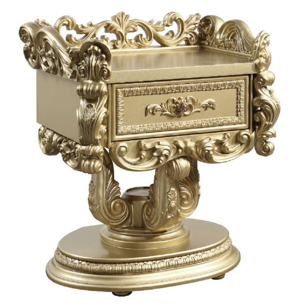 Picture of Acme Furniture BD01475 36 x 24 x 32 in. Bernadette Nightstand&#44; Gold