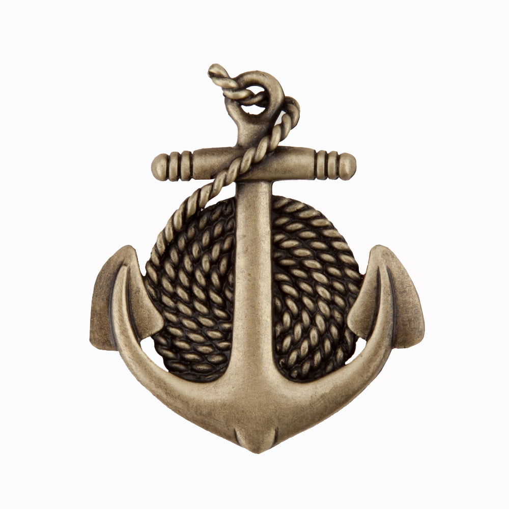 Picture of Acorn Manufacturing DP2AP Artisan Collection Anchor & Rope Knob&#44; Antique Brass