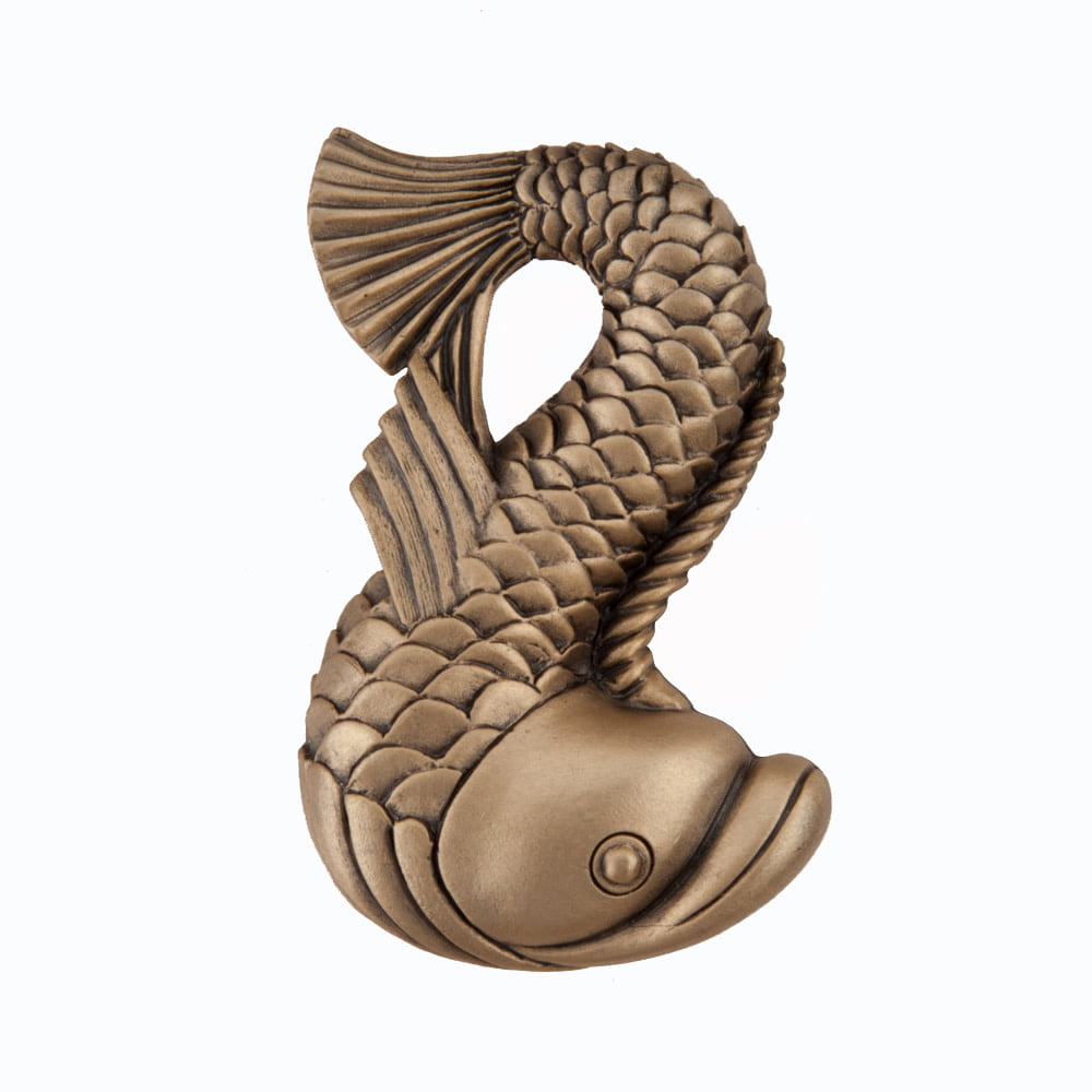 Picture of Acorn Manufacturing DP5GP Artisan Collection Dolphin Knob&#44; Museum Gold
