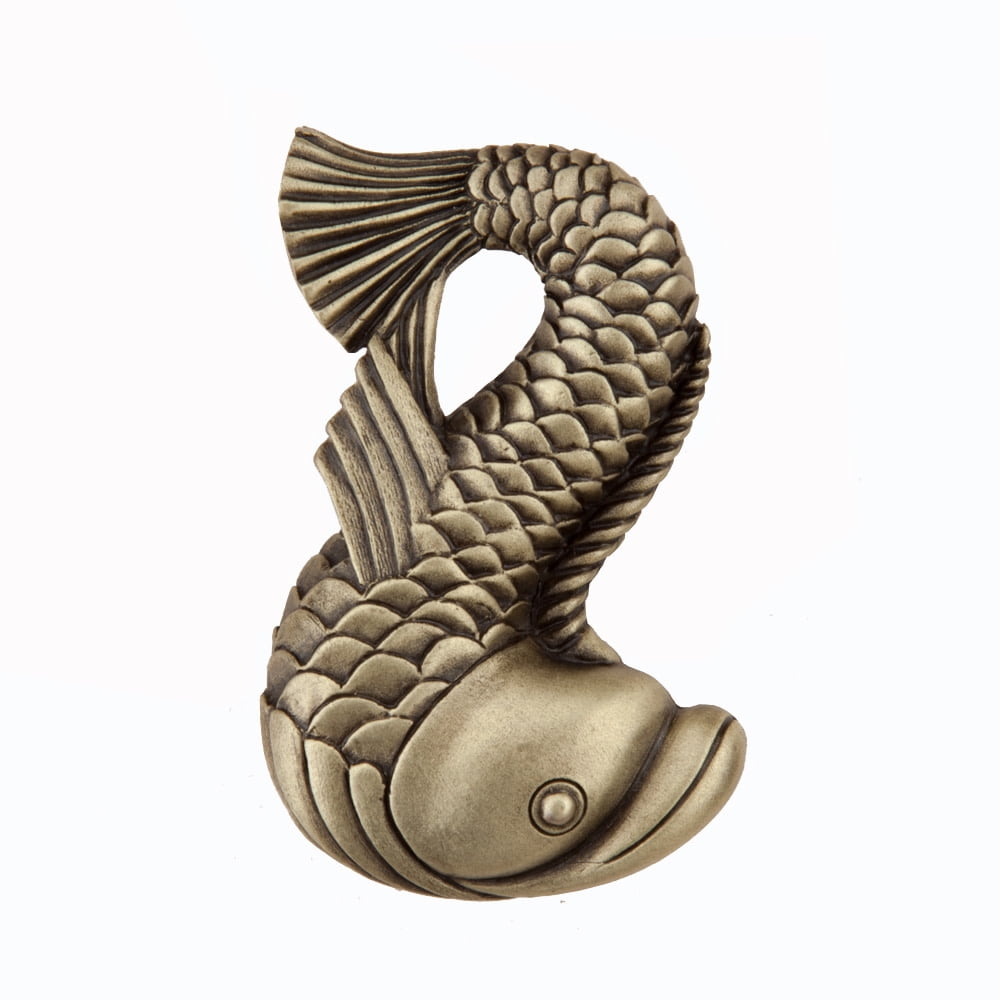 Picture of Acorn Manufacturing DP5AP Artisan Collection Dolphin Knob&#44; Antique Brass