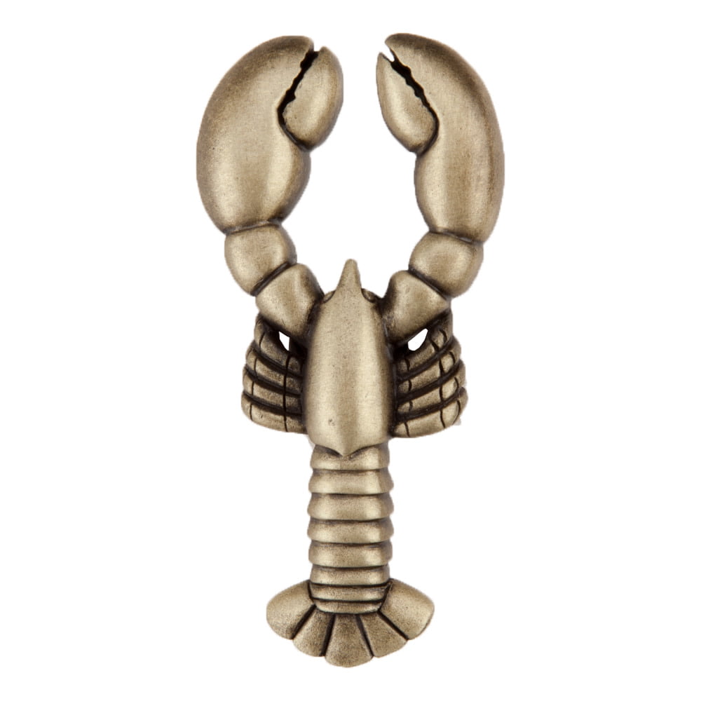 Picture of Acorn Manufacturing DP8AP Artisan Collection Lobster Knob&#44; Antique Brass