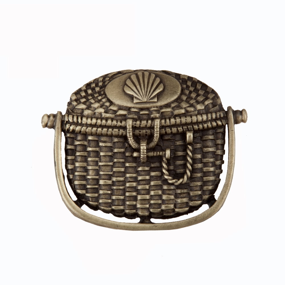 Picture of Acorn Manufacturing DPBAP Artisan Collection Nantucket Basket Knob&#44; Antique Brass
