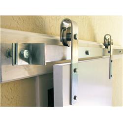 Picture of Acorn BH1JI-5 Square End Strap Barn Door Hardware Kit with 5 ft. Track&#44; Stainless Steel - Smooth