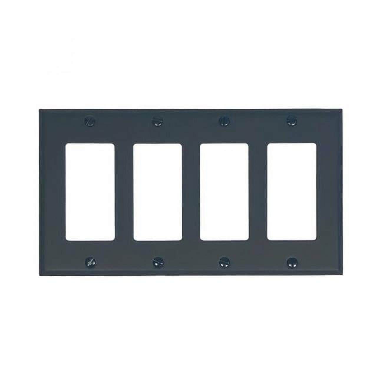 Picture of Acorn AWMBP 4 in. Ground Fault Quadruple Rocker Switchplate&#44; Black