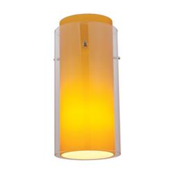 Picture of Access Lighting 23133-BS-CLRUSKY Glass in Glass Brushed Steel Glass Shade in Clear Outer Amber Inner
