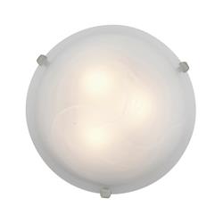 Picture of Access Lighting 23020LEDDLP-BS-WH 16 in. Mona LED Brushed Steel Flush Mount Ceiling Light in White