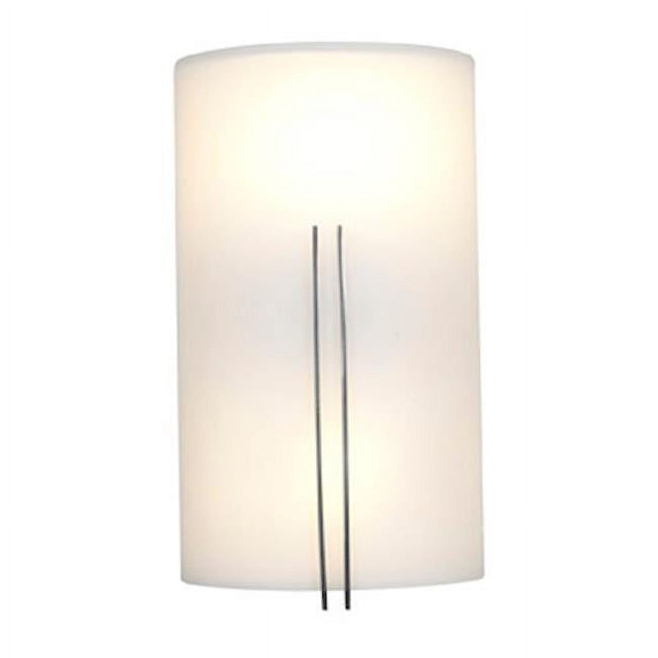 Picture of Access Lighting 20446-BS-WHT 2 Light Prong Vanity and Wall Sconce - Brushed Steel & White