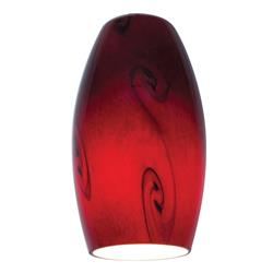 Picture of Access Lighting 23111-RUSKY Merlot Inari Silk Ruby Glass Shade in Red Sky