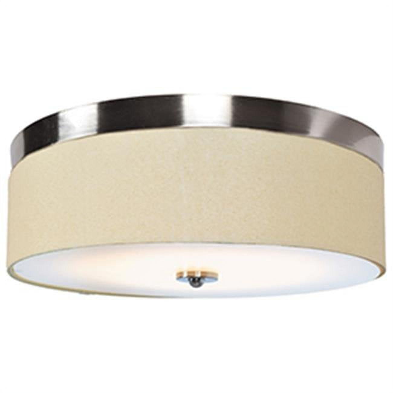 Picture of Access lighting 20820LEDD-BS-ACR 5.25 x 16 in. Mia LED Flush Mount with Fabric Shade&#44; Brushed Steel & Acrylic Lens