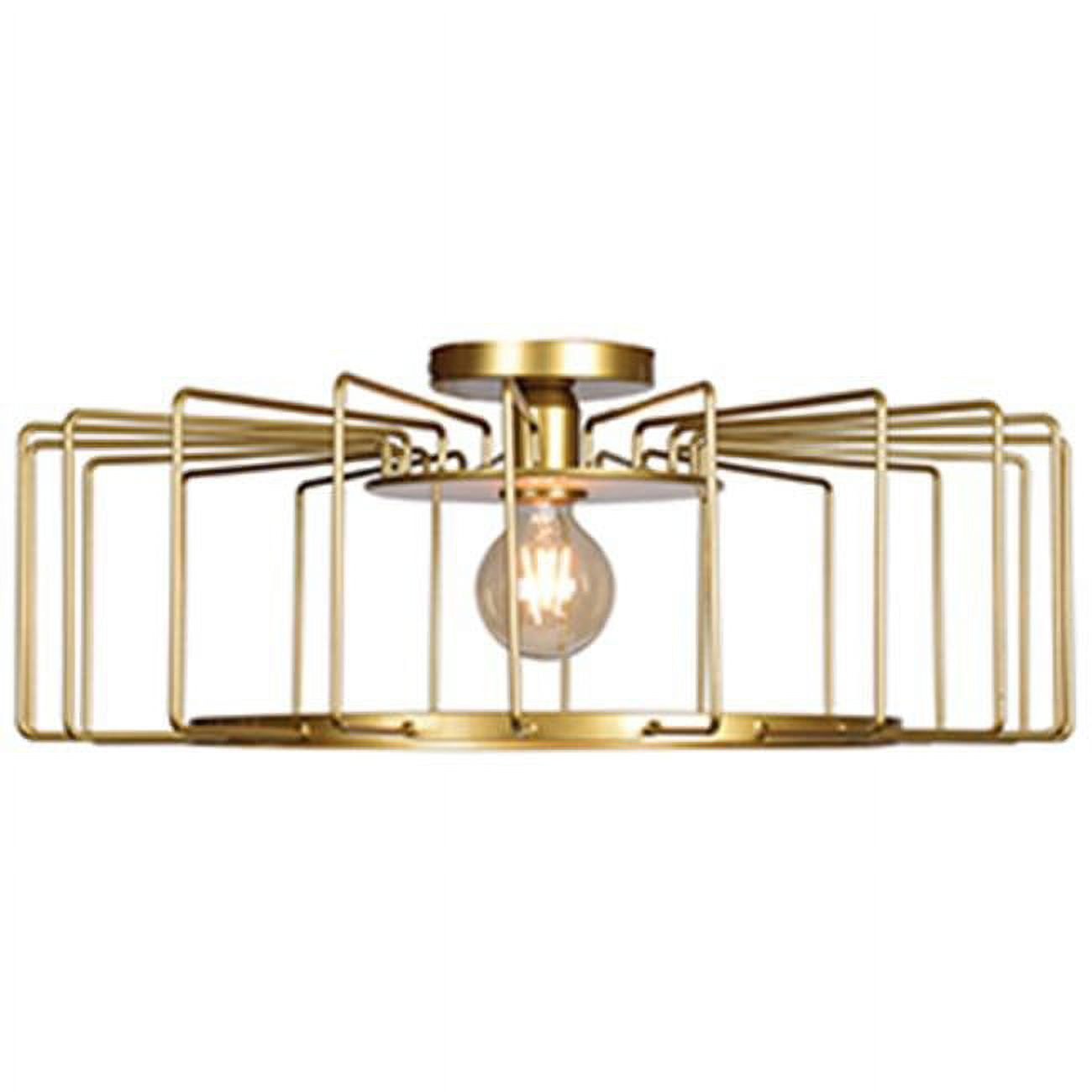 Picture of Access lighting 23892LEDDLP-GLD 9 x 23.25 in. Wired 1-Light Horizontal Cage Flush Mount, Gold