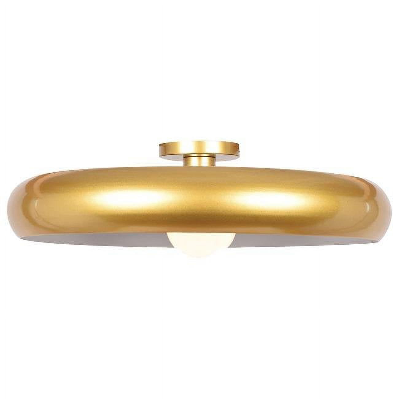 Picture of Access lighting 23880LEDDLP-GLD-WHT 5.5 x 15.75 in. Bistro Round Colored LED Flush Mount&#44; Gold & White