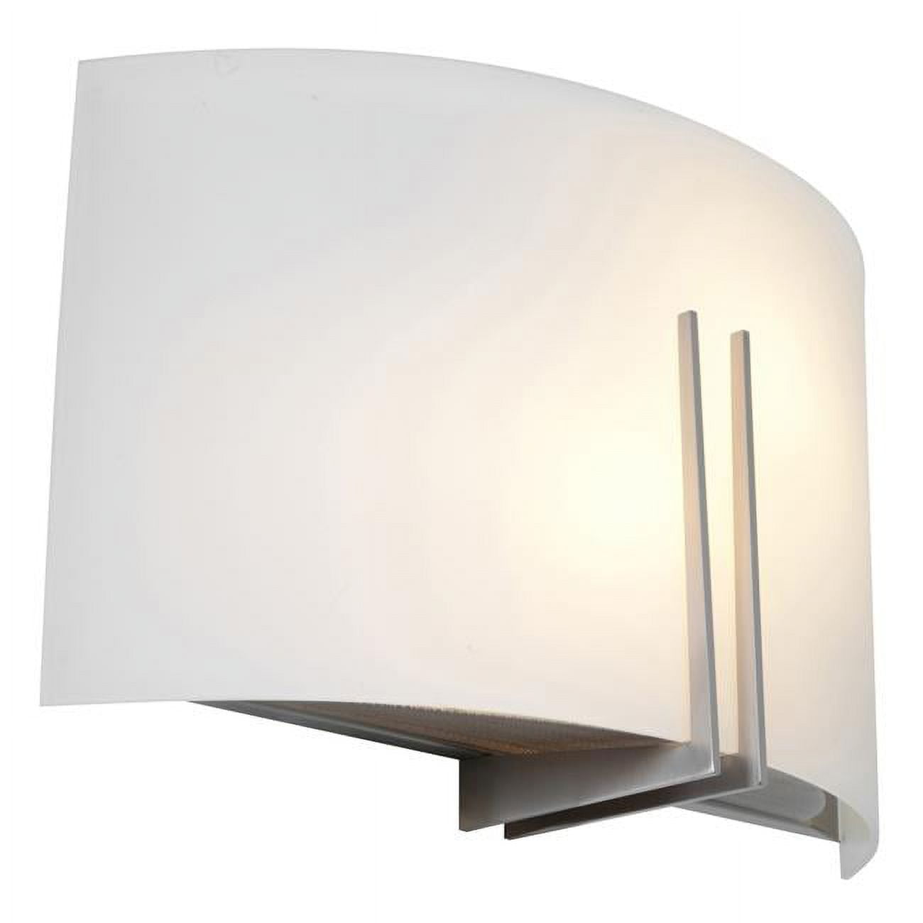 Picture of Access Lighting 20447LEDDLP-BS-WHT 12 in. Prong LED ADA Wall Sconce Light&#44; Brushed Steel