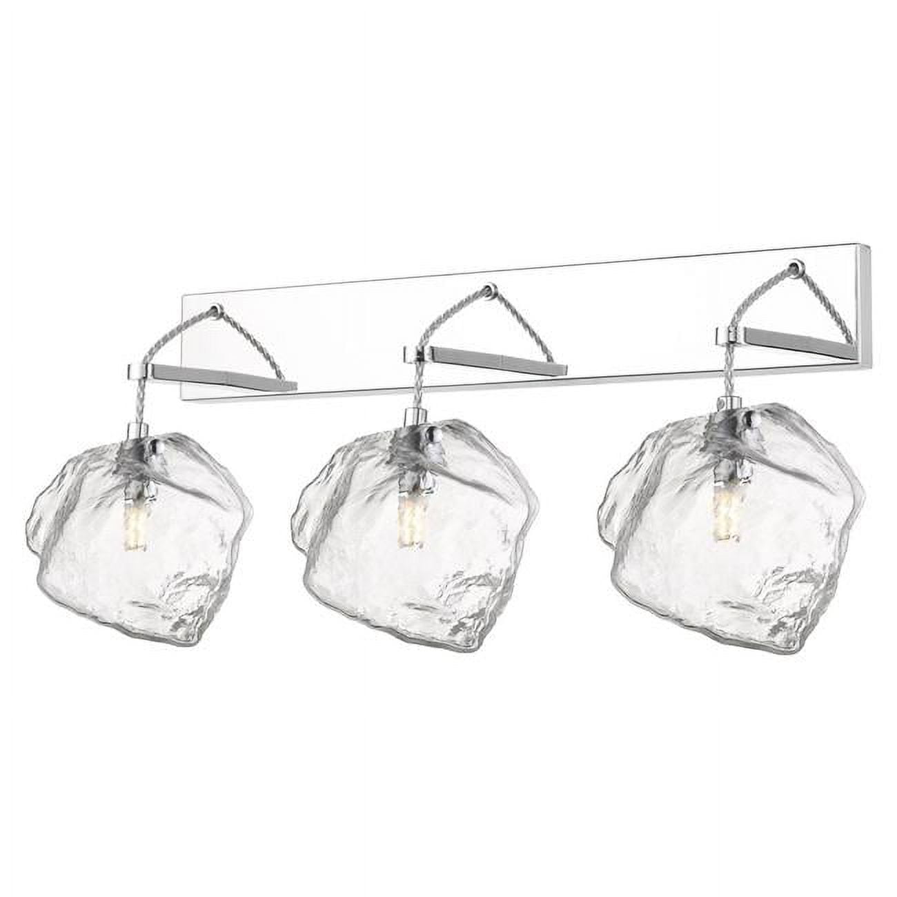 Picture of Access Lighting 63130LEDDLP-MSS-CLR 23 in. Boulder LED 3 Vanity Wall Light, Mirrored Stainless Steel