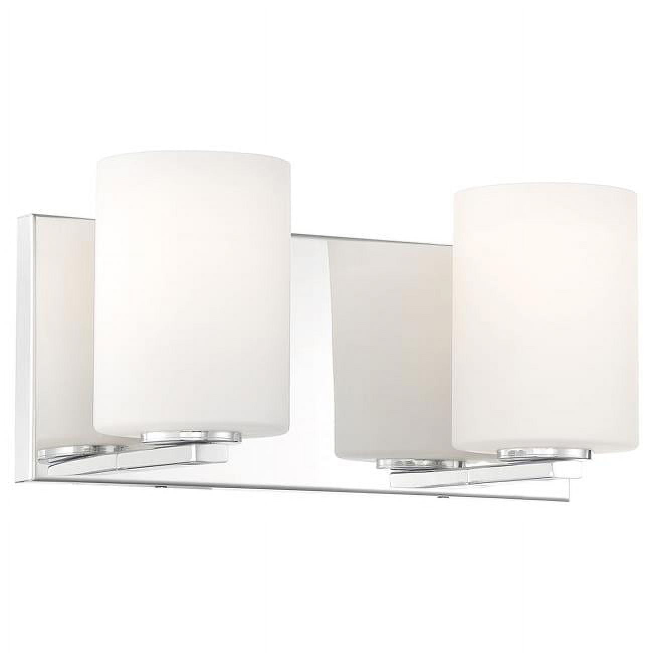 Picture of Access Lighting 62581LEDDLP-CH-OPL Oslo 14 in. Chrome 2 Light LED Vanity Wall Light&#44; Opal