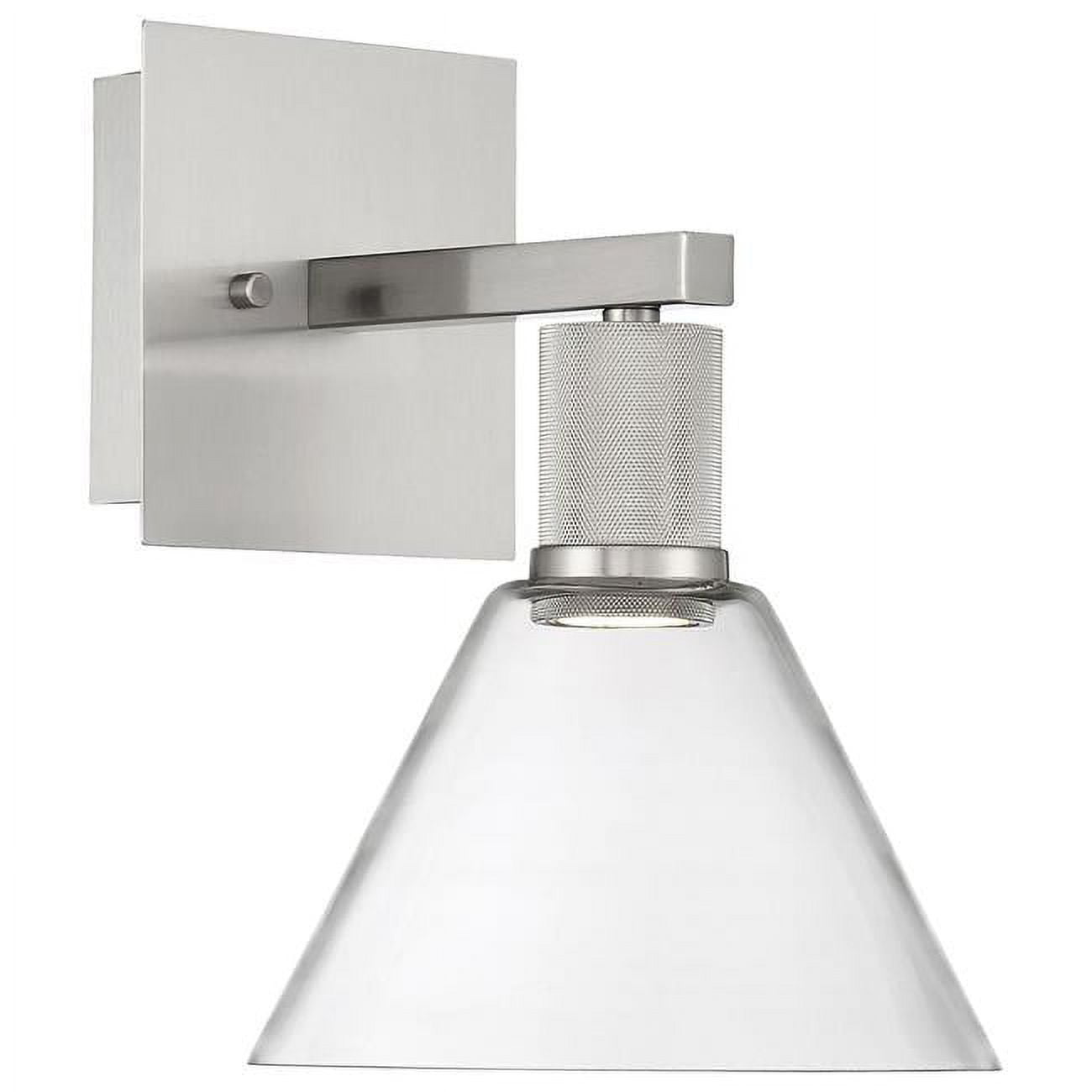 Picture of Access Lighting 63143LEDD-BS-CLR 8 in. Port Nine 1 Light LED Wall Sconce Wall Light, Clear - Martini - Brushed Steel