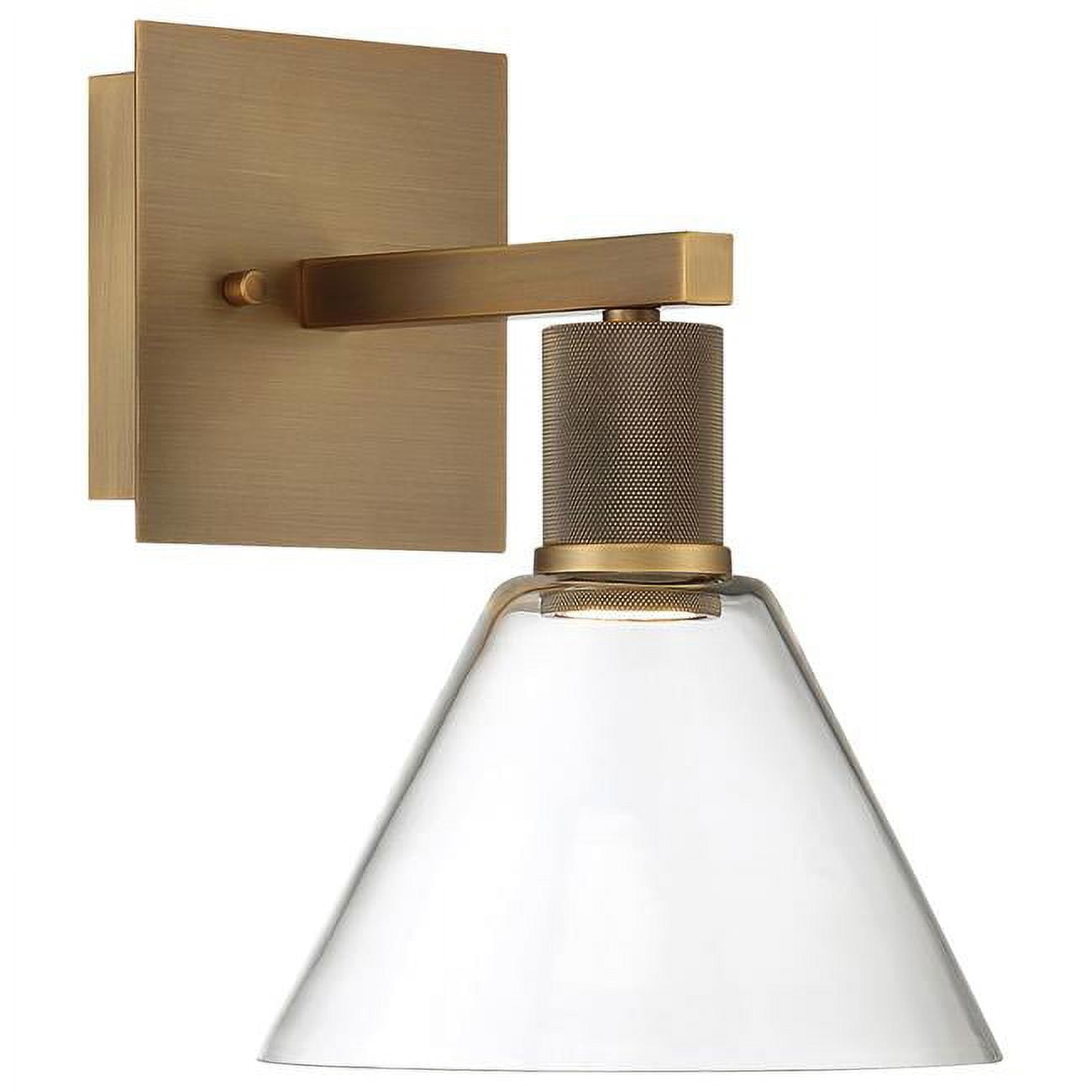 Picture of Access Lighting 63143LEDD-ABB-CLR 8 in. Port Nine 1 Light LED Wall Sconce Wall Light, Clear - Martini - Antique Brushed Brass