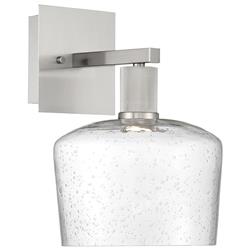 Picture of Access Lighting 63144LEDD-BS-SDG 8 in. Port Nine 1 Light LED Wall Sconce Wall Light&#44; Chardonnay - Brushed Steel - Seeded Glass