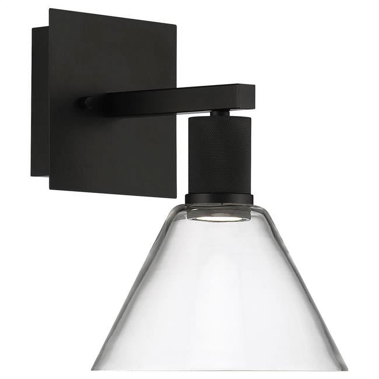 Picture of Access Lighting 63143LEDD-MBL-CLR 8 in. Port Nine 1 Light LED Wall Sconce Wall Light, Clear - Martini - Matte Black