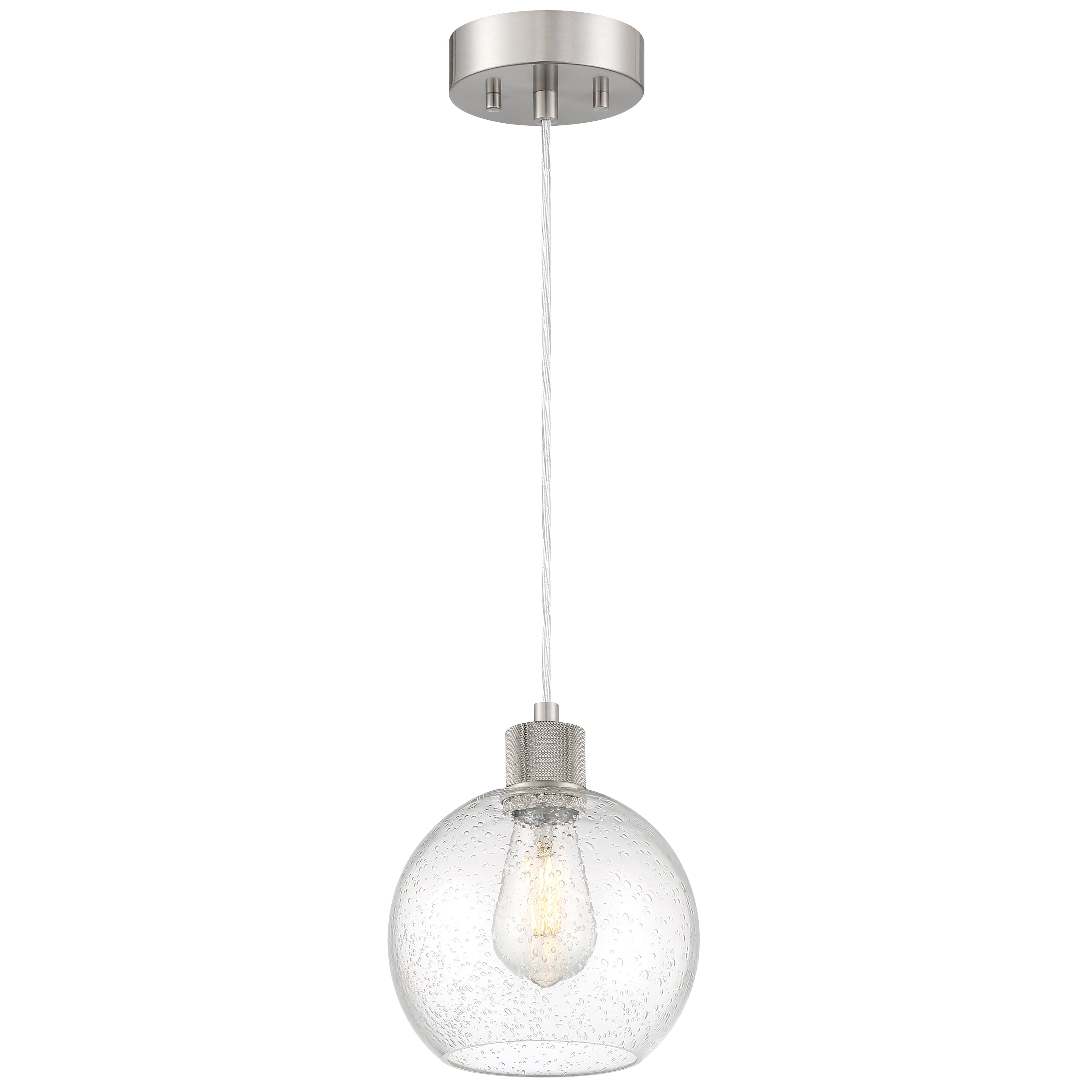 63142LEDDLP-BS-SDG 7.5 in. 9W Port Nine Burgundy LED Pendant, Brushed Steel -  Access Lighting, 63142LEDDLP-BS/SDG
