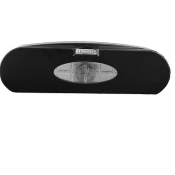 plu21800828 12.375 in. Curved Waterfall Pillow with Logo, Black & Clear