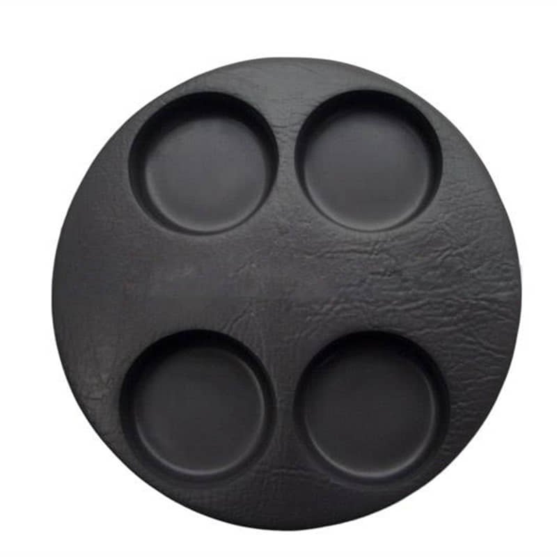 S-01-842-GMB 8 in. Inner Diameter Filter Lid with 4 Cup Holders, Black