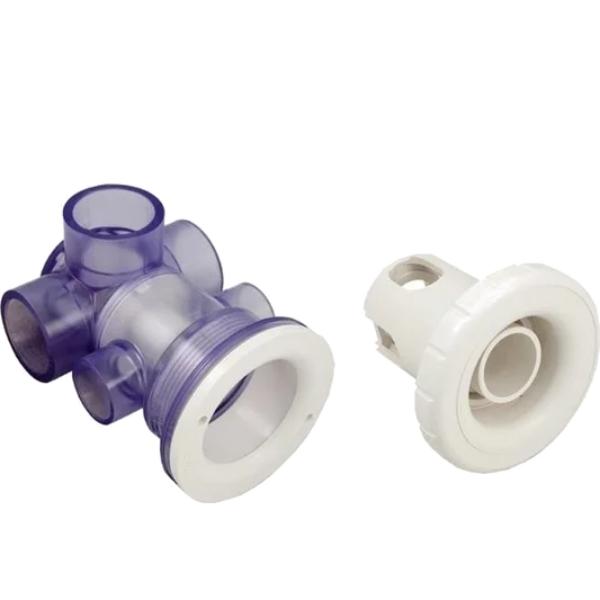 Balboa Water Group 10-5050WHT 3-Port Valve Butterfly Jet Assembly, White, Gray & Clear