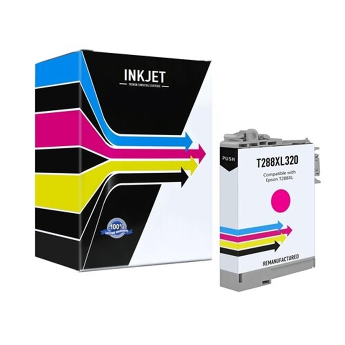T288XL320 High Yield Inkjet Cartridge - Magenta - Page Yield 450 -  Epson Compatible