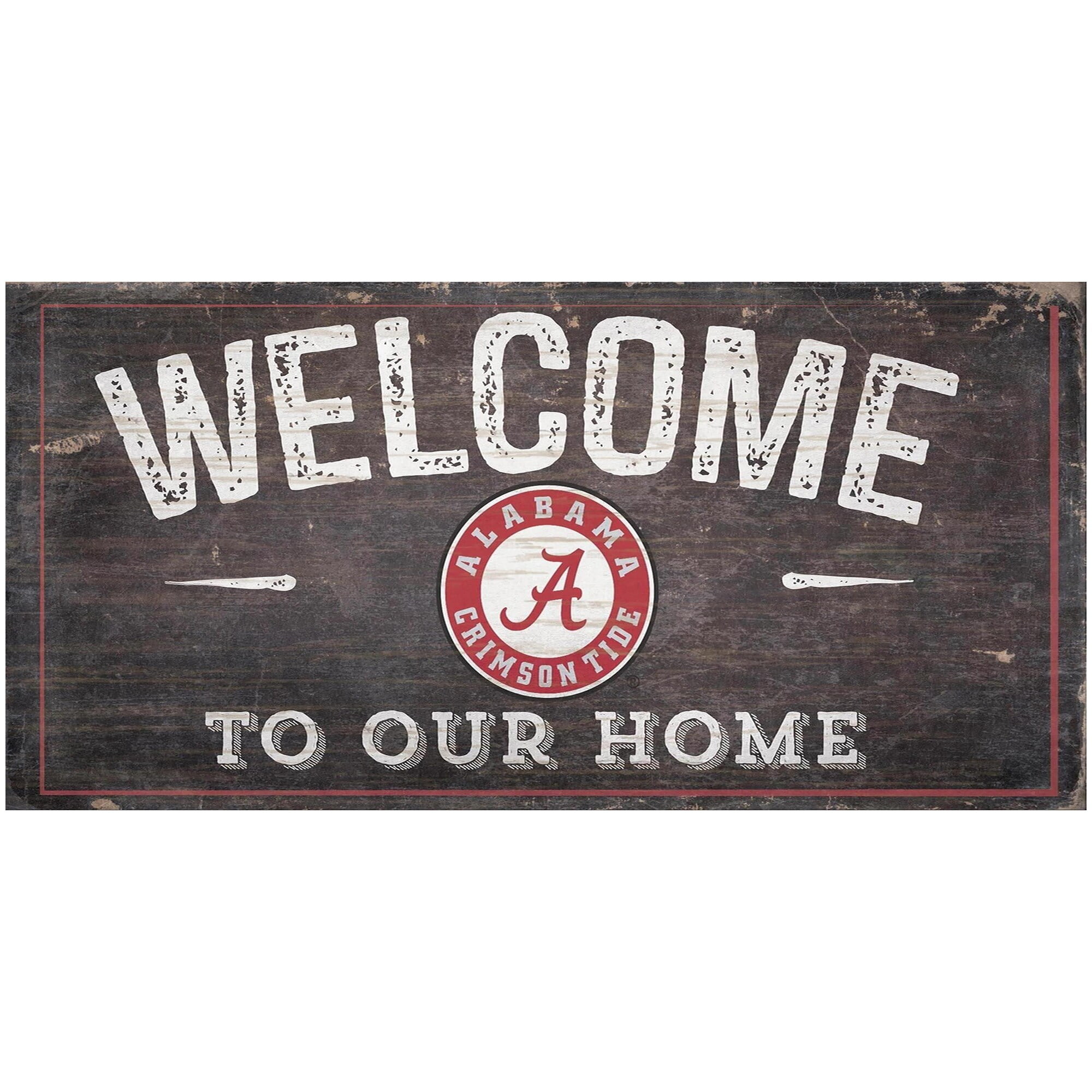 University of Alabama Welcome Distressed 6 x 12