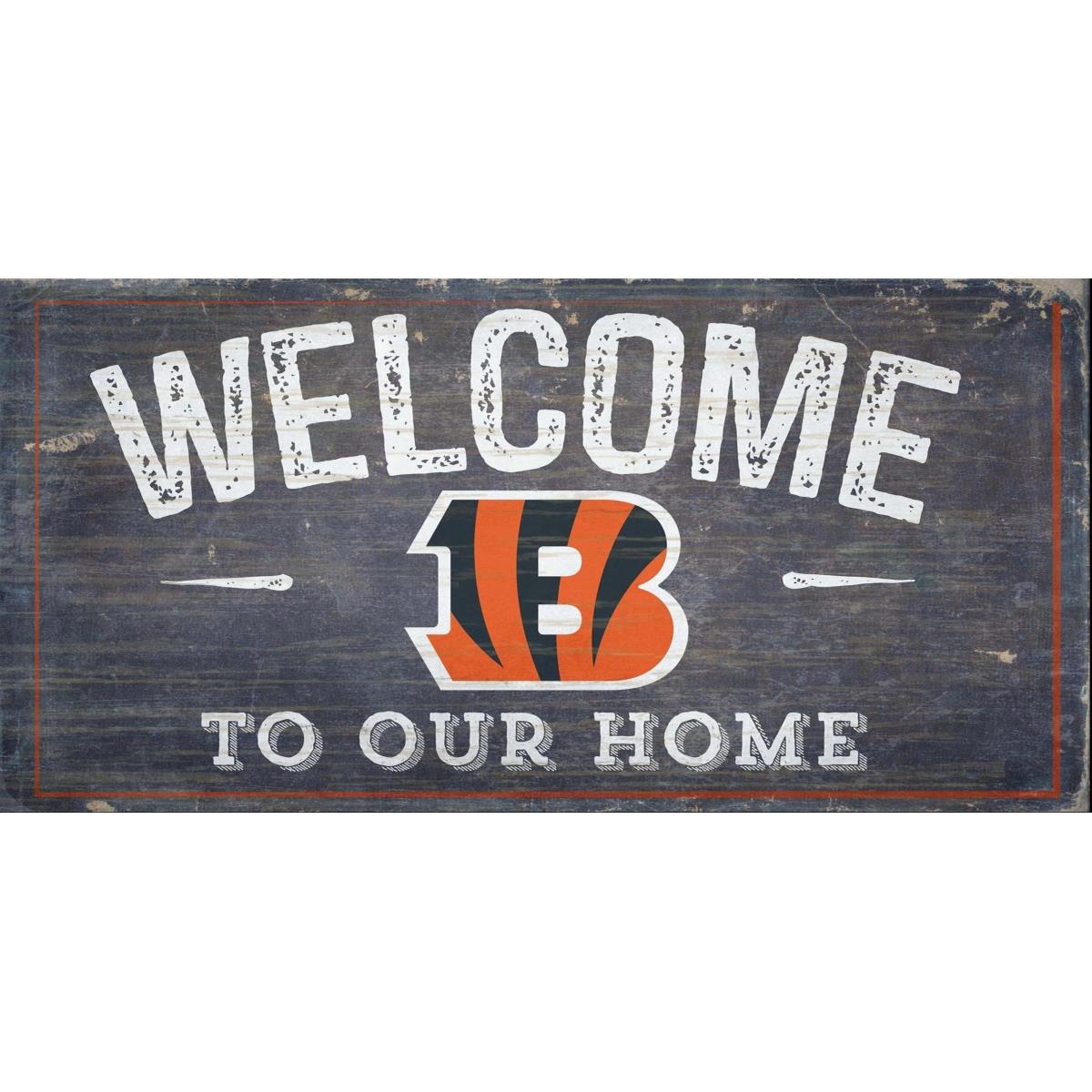 Cincinnati Bengals Welcome Distressed 6 x 12
