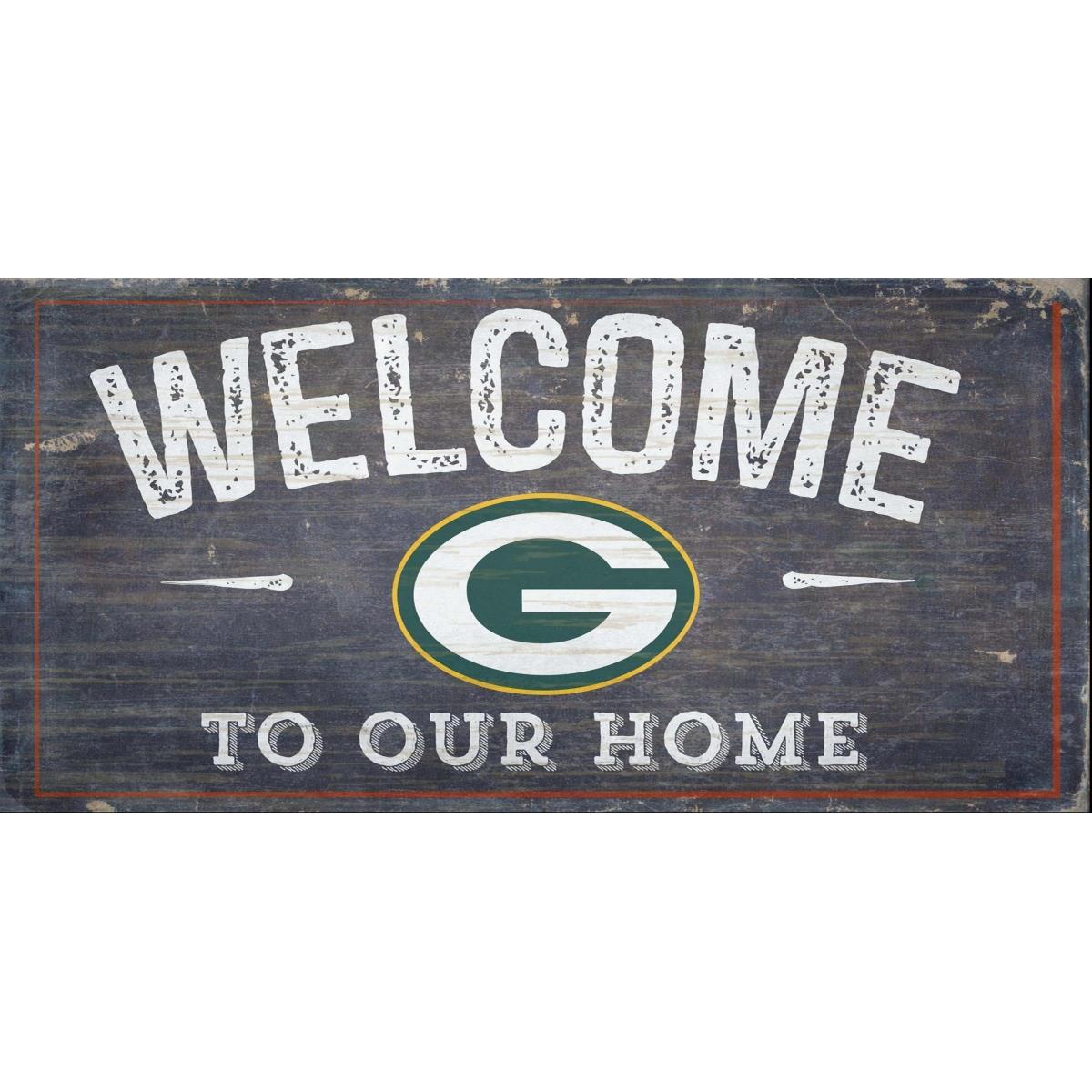 Green Bay Packers Welcome Distressed 6 x 12