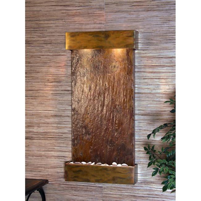 Whispering Creek Rustic Copper Multi-Color Natural Slate Wall Fountain