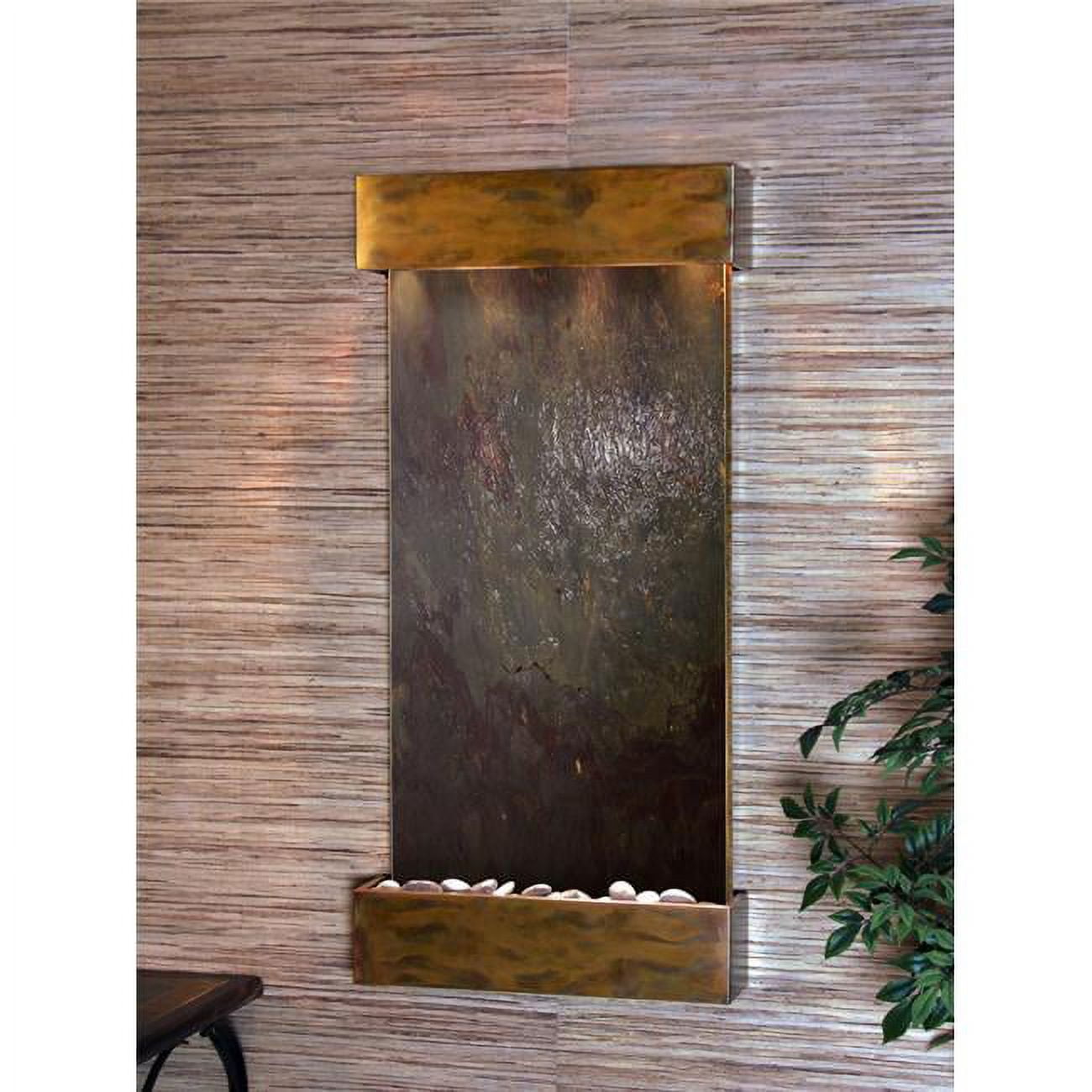 WCS1014 Whispering Creek Rustic Copper Multi-Color Featherstone Wall Fountain