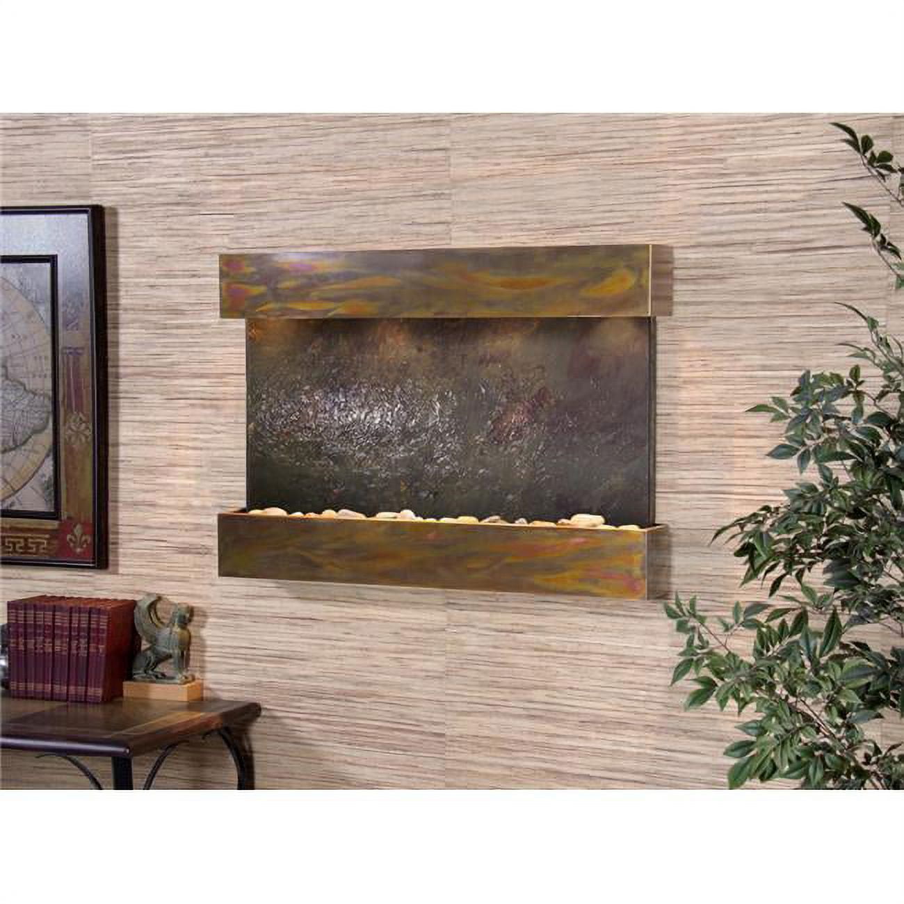 RCS1014 Reflection Creek Rustic Copper Multicolor Featherstone Wall Fountain