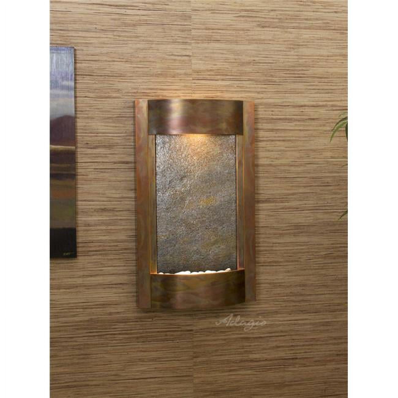 Adagio SWA1012 Serene Waters Rustic Copper Green Featherstone Wall Fountain